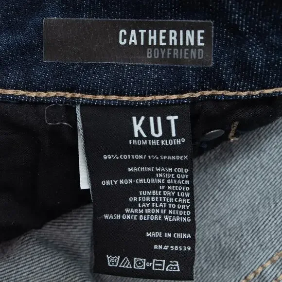 Kut From The Kloth Catherine High Rise Boyfriend Jeans Size 14 - Picture 6 of 9